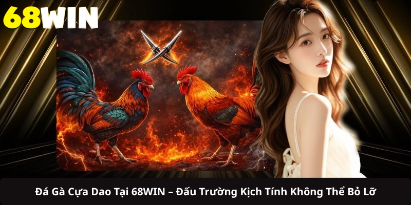 Đá Gà Cựa Dao Tại 68WIN – Đấu Trường Kịch Tính Không Thể Bỏ Lỡ