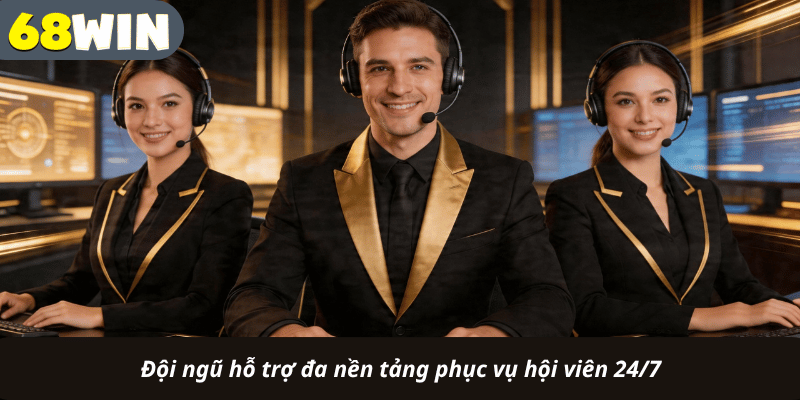 Đội ngũ hỗ trợ đa nền tảng phục vụ hội viên 24/7